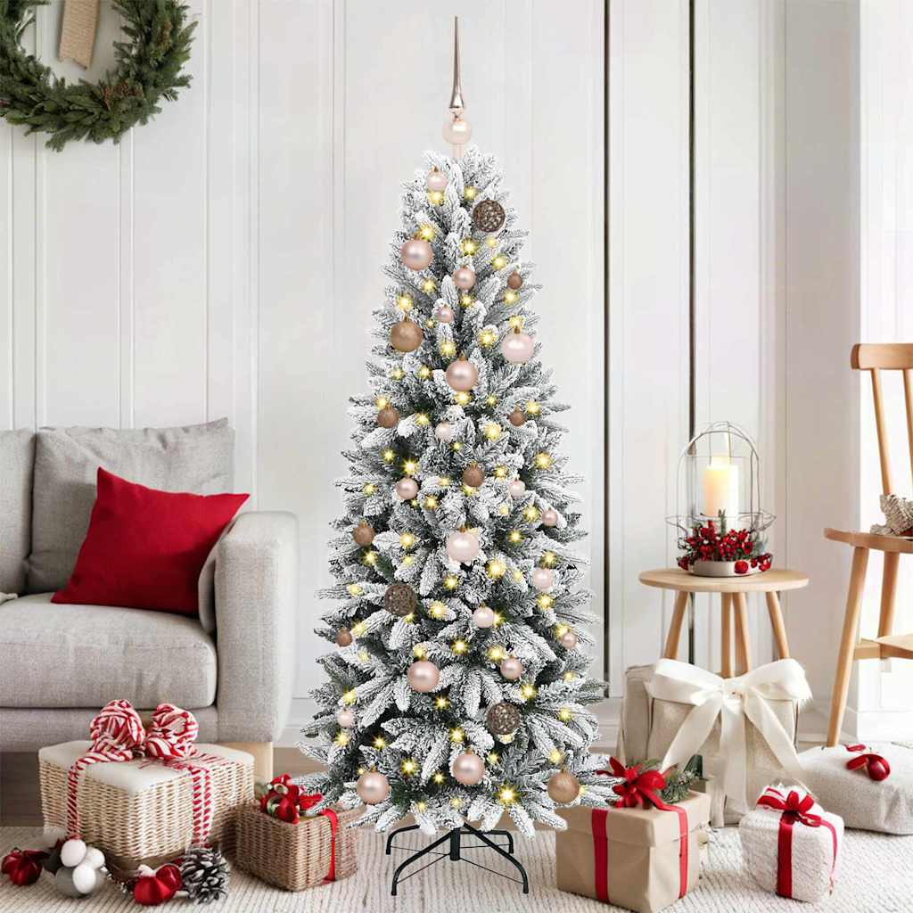 Albero di Natale artificiale con 150 LED Bianco 150 cm