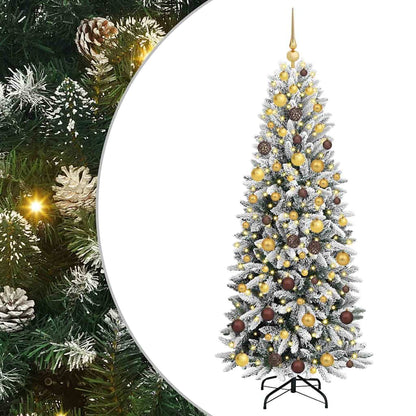 Albero di Natale artificiale con 300 LED Bianco 180 cm