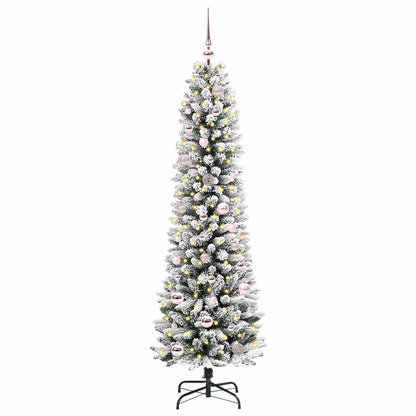 Albero di Natale artificiale con 150 LED Bianco 150 cm