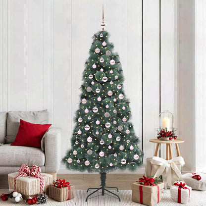 Albero di Natale artificiale preilluminato con set di palline