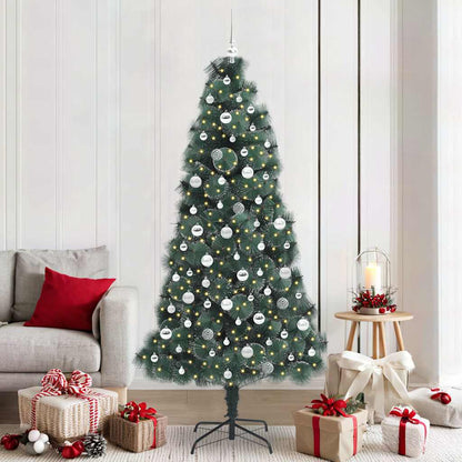 Albero di Natale Artificiale Pre-illuminato con Set di Palline