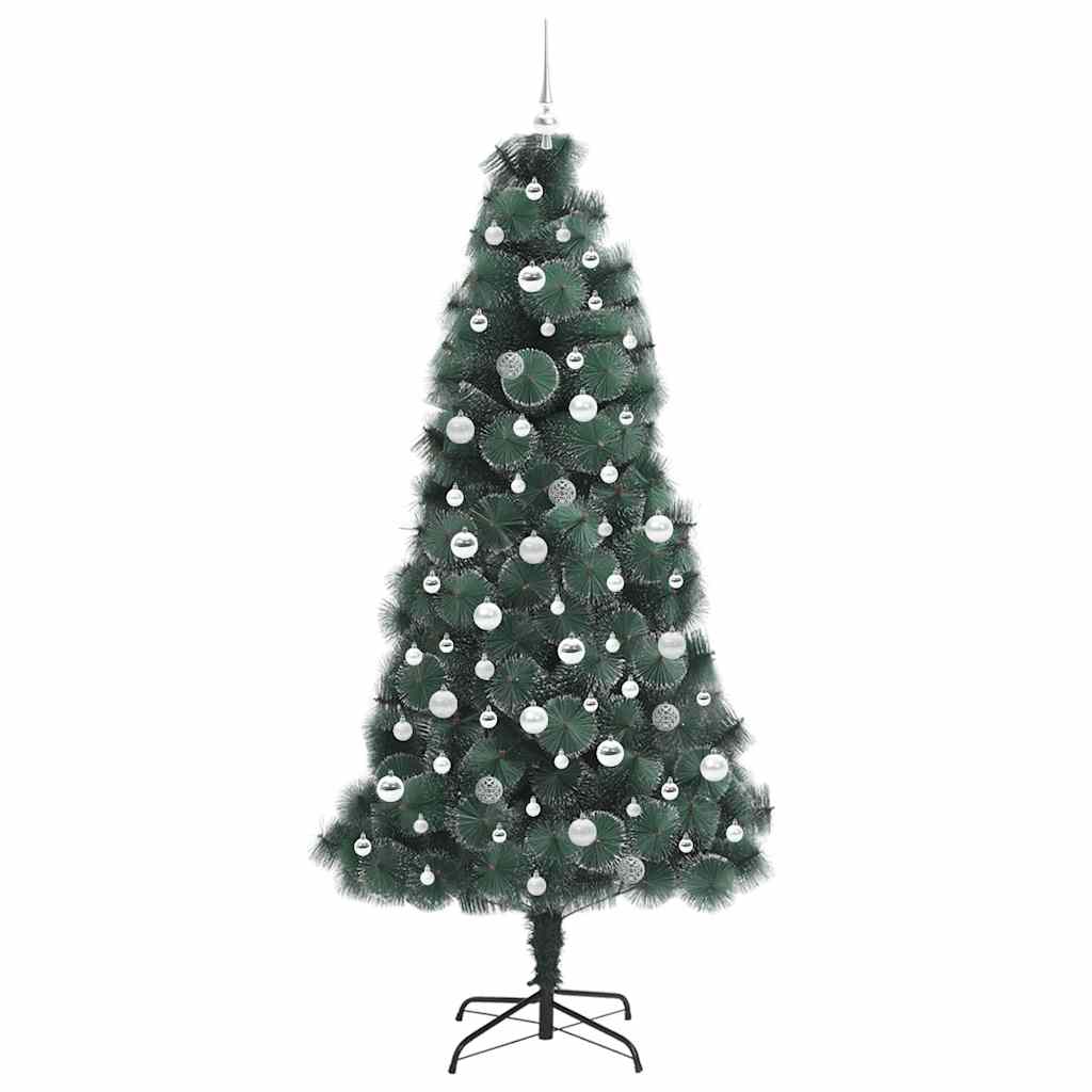 Albero di Natale Artificiale Pre-illuminato con Set di Palline