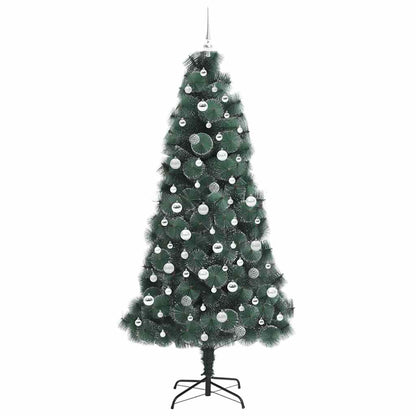 Albero di Natale Artificiale Pre-illuminato con Set di Palline