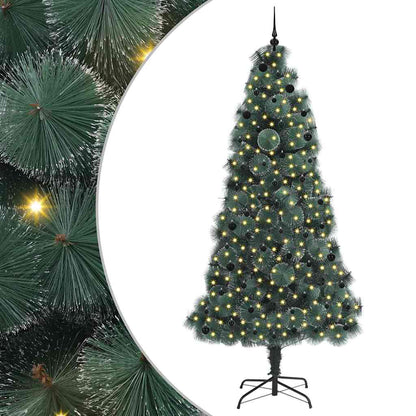Albero di Natale Artificiale Pre-illuminato con Set di Palline