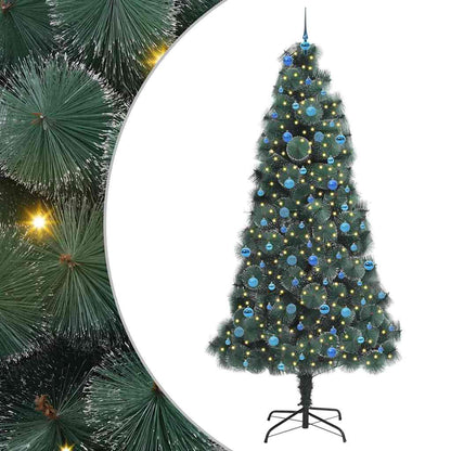 Albero di Natale Artificiale Pre-illuminato con Set di Palline