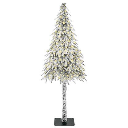Albero di Natale con 300 LED Bianco 210 cm PE e Acciaio
