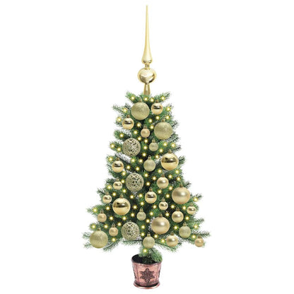 Albero di Natale con 150 LED con supporto Verde 65 cm PE