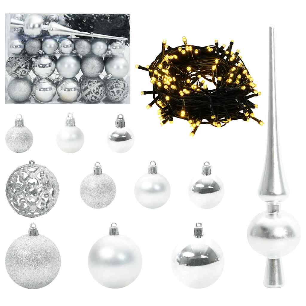 Albero di Natale con 150 LED con supporto Verde 90 cm PE