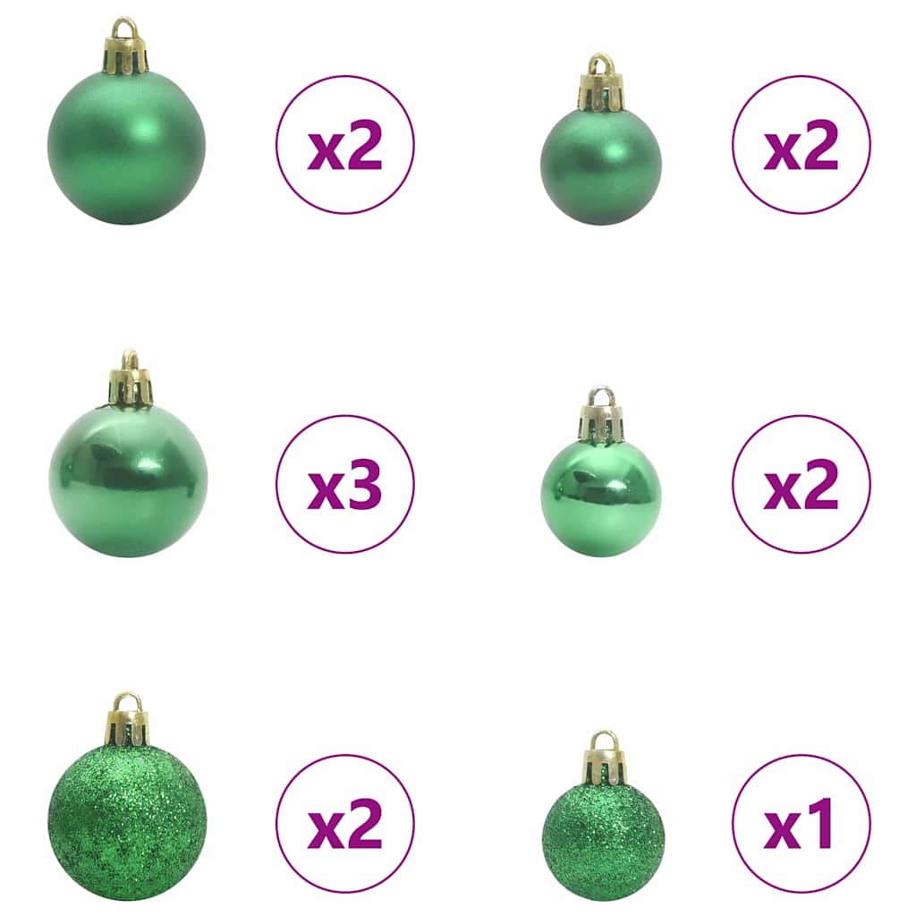 Albero di Natale con 150 LED con supporto Verde 150 cm PVC