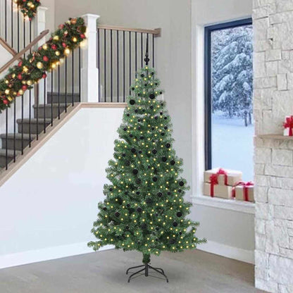 Albero di Natale con 300 LED con supporto Verde 240 cm PVC