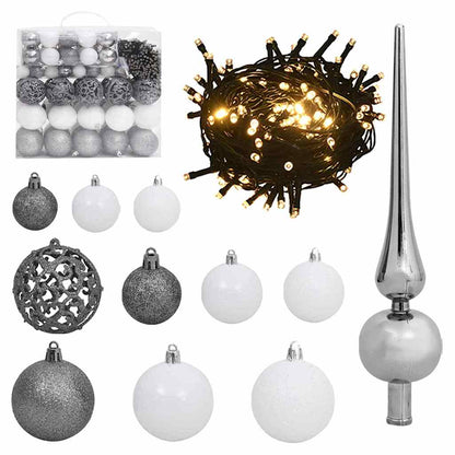 Albero di Natale con 300 LED con supporto Rosa 180 cm PVC
