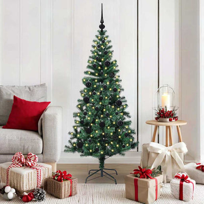 Albero di Natale artificiale con luci integrate Verde 150 cm