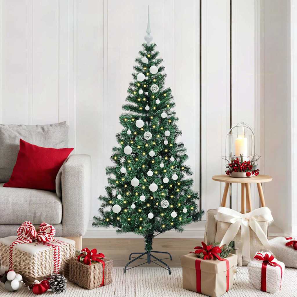 Albero di Natale artificiale con luci integrate Verde 150 cm