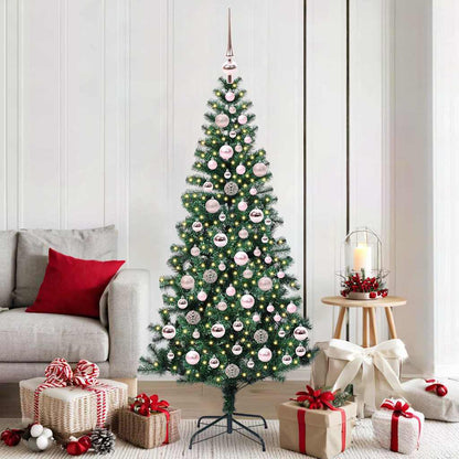 Albero di Natale artificiale con luci integrate Verde 180 cm