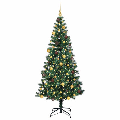 Albero di Natale artificiale con luci integrate Verde 210 cm