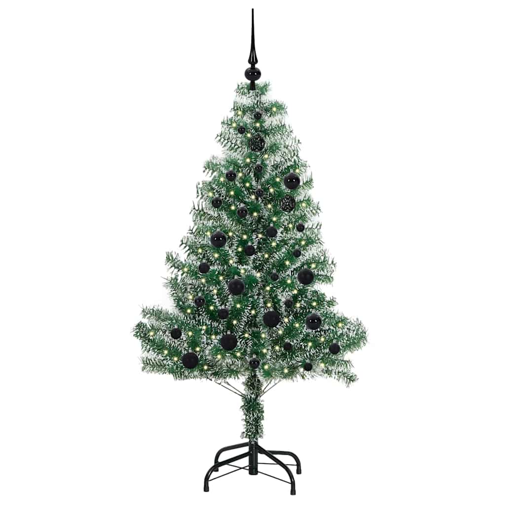 Albero di Natale Artificiale Imbiancato con Luci LED 150 cm