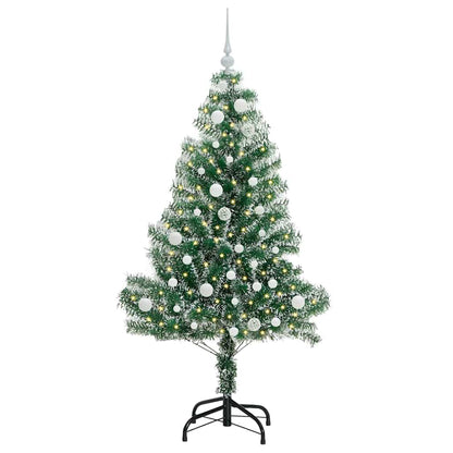 Albero di Natale Artificiale Imbiancato con Luci LED 150 cm
