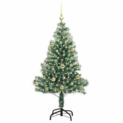 Albero di Natale Artificiale Imbiancato con Luci LED 150 cm