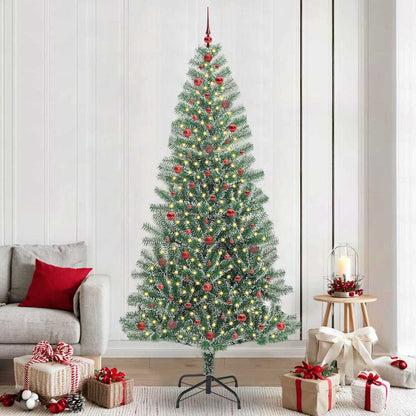 Albero di Natale Artificiale Imbiancato con Luci LED 240 cm