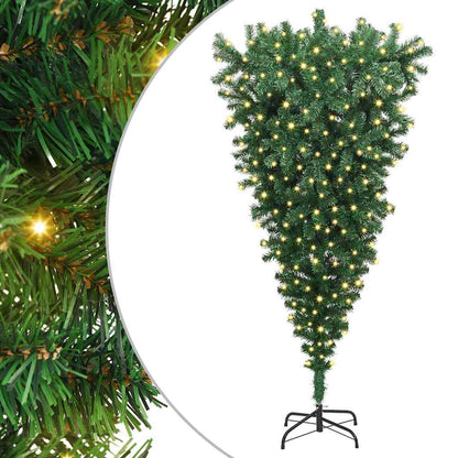 Albero di Natale artificiale pre-illuminato rovesciato 180 cm