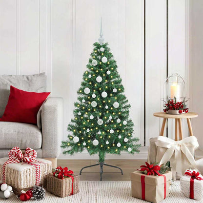 Albero di Natale artificiale con luci integrate Verde 120 cm