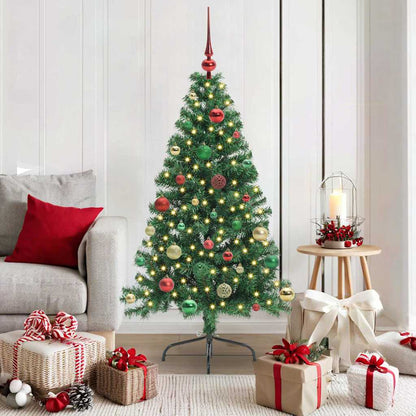 Albero di Natale artificiale con luci integrate Verde 150 cm