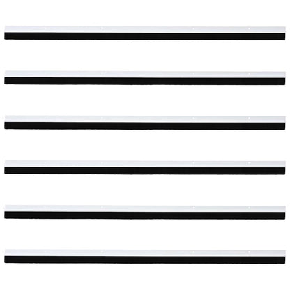 Spazzole per porte a vite 6 pcs Bianco 100 cm Lega di alluminio