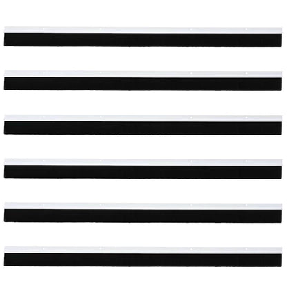 Spazzole per porte a vite 6 pcs Bianco 100 cm Lega di alluminio