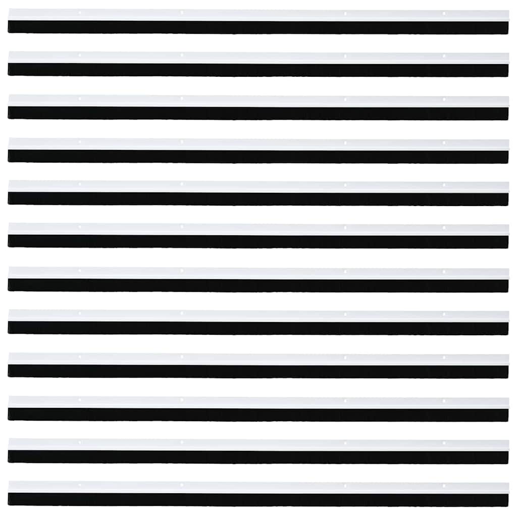 Spazzole per porte a vite 12 pcs Bianco 100 cm