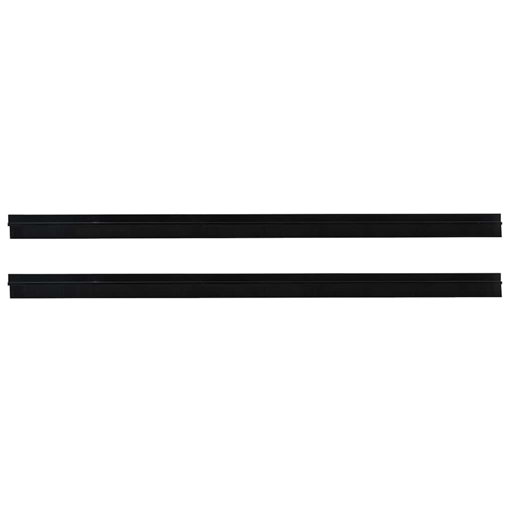 Spazzole per porte autoadesive 2 pcs Nero 100 cm