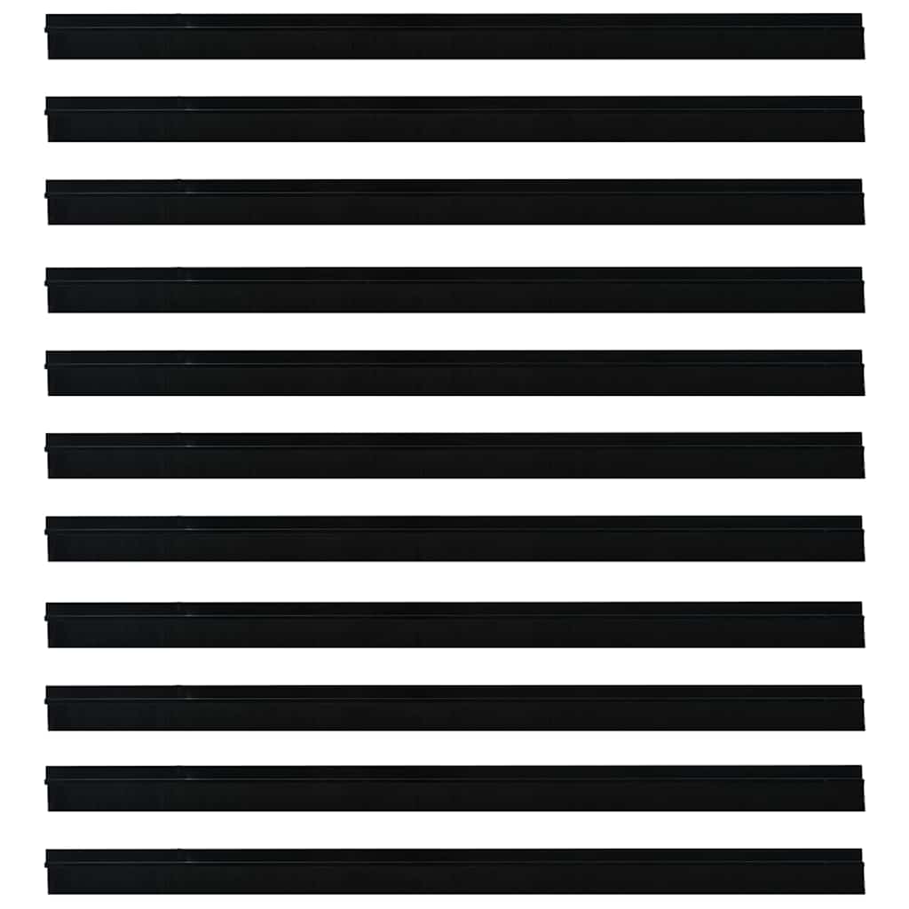 Spazzole per porte autoadesive 12 pcs Nero 100 cm