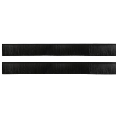 Spazzole per porte autoadesive 2 pcs Nero 100 cm