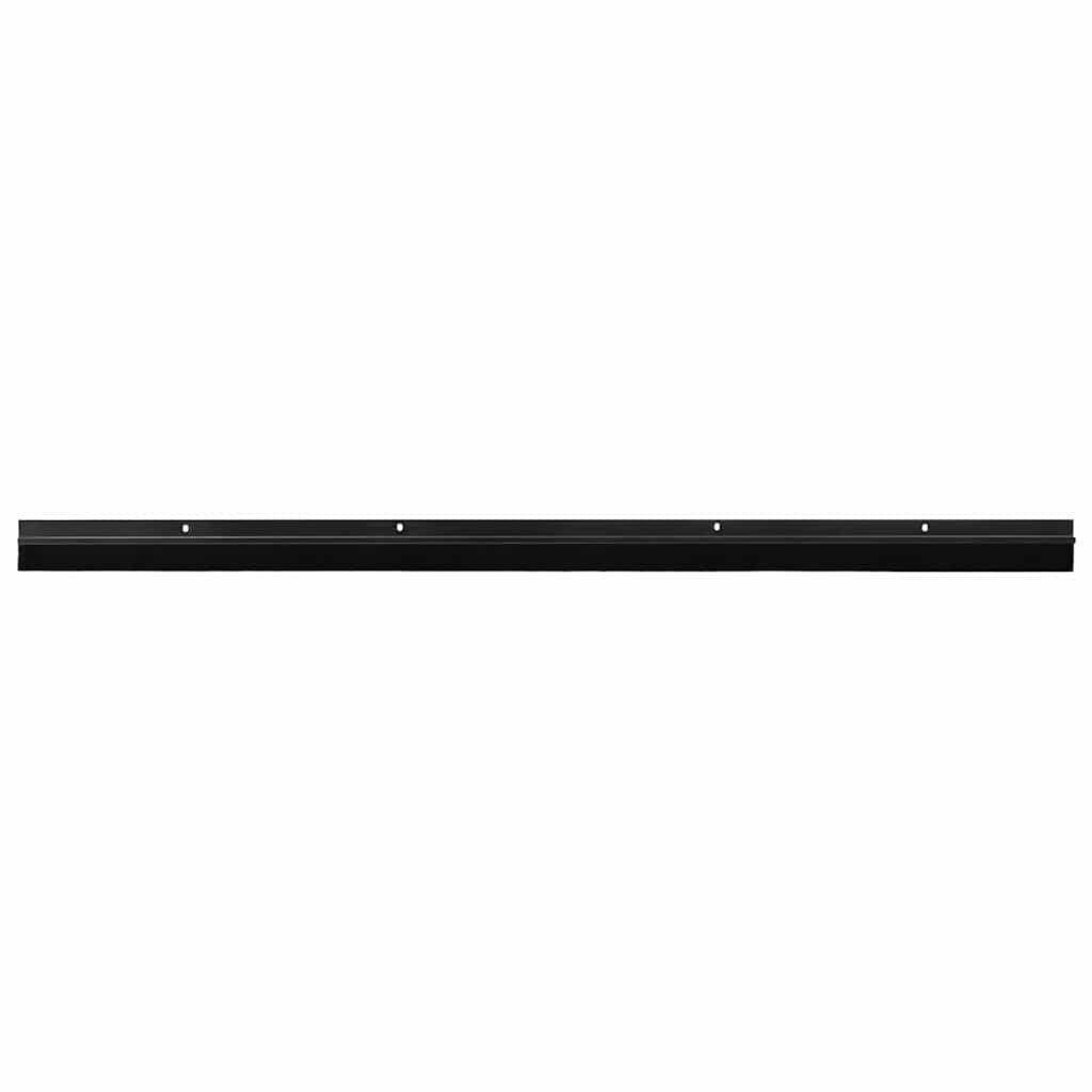 Spazzole per porte a vite 2 pcs Nero 100 cm Lega di alluminio