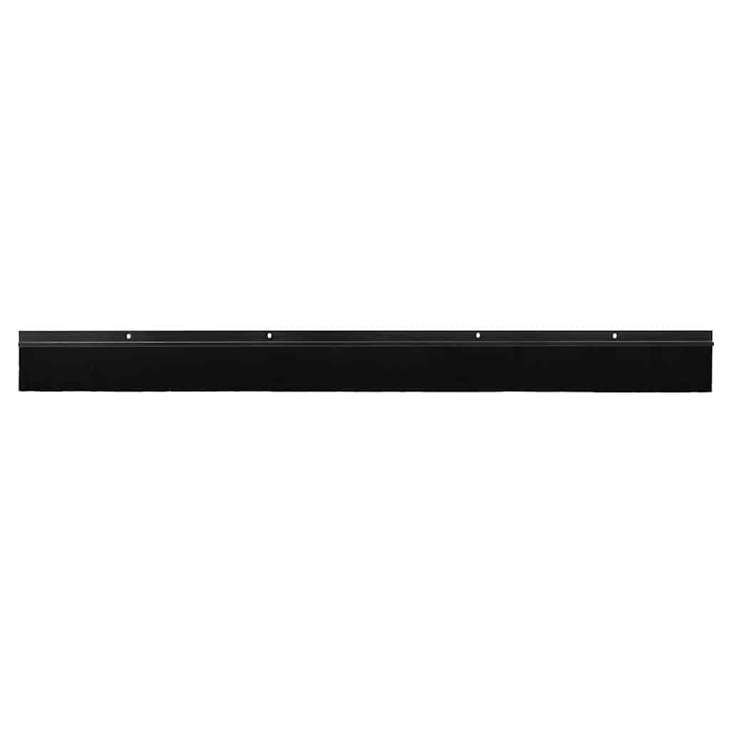 Spazzole per porte a vite 2 pcs Nero 100 cm Lega di alluminio