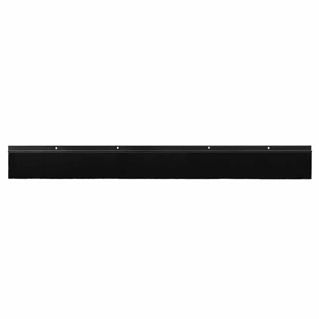 Spazzole per porte a vite 2 pcs Nero 100 cm Lega di alluminio
