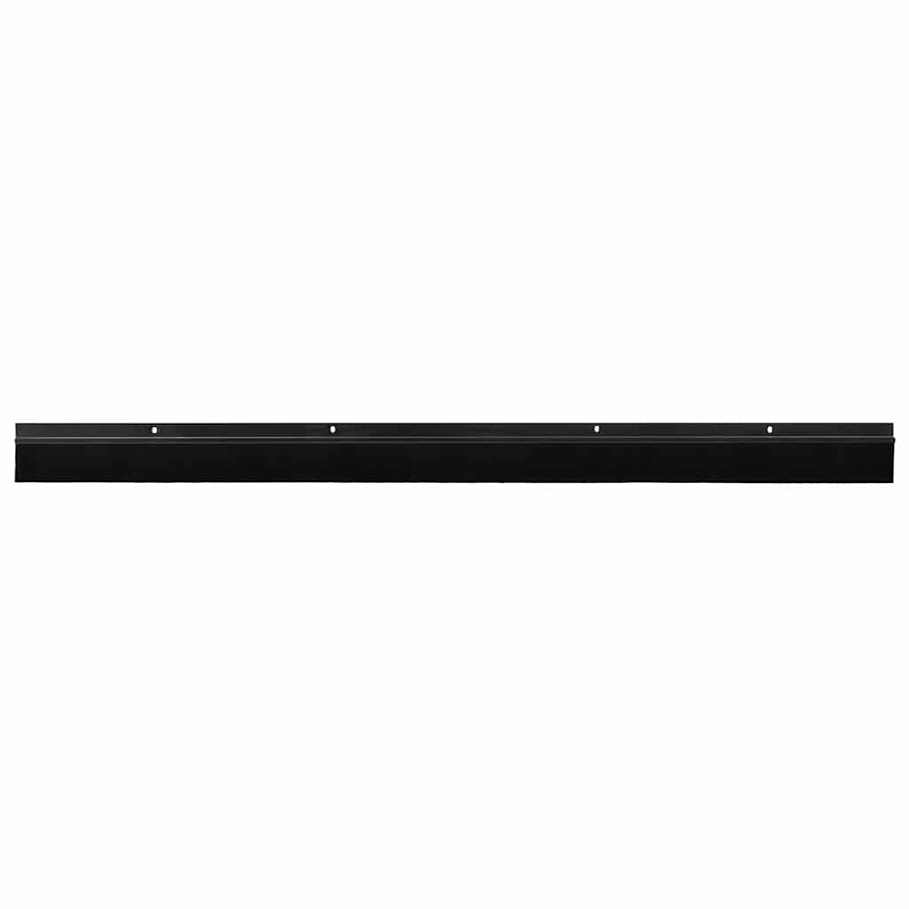 Spazzole per porte a vite 12 pcs Nero 100 cm Lega di alluminio