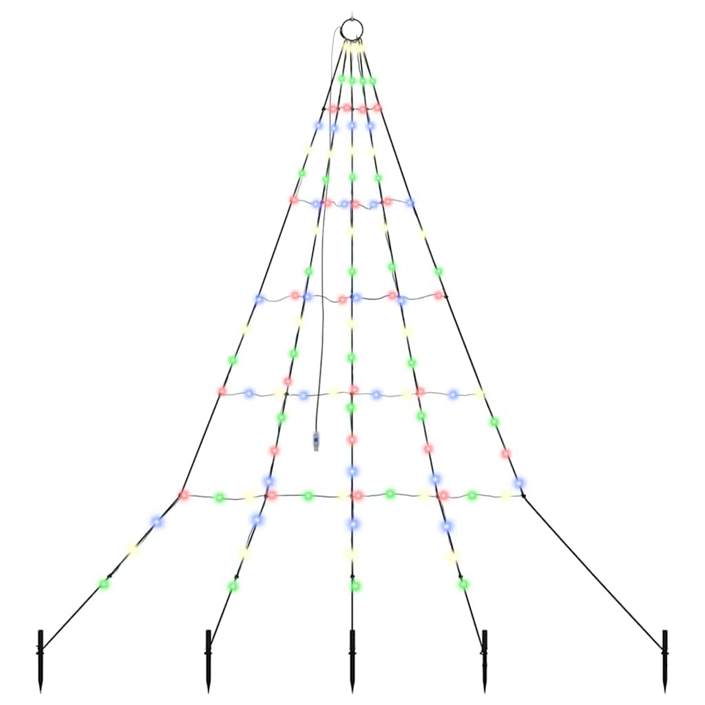 Albero di Natale LED con picchetti per il terreno 182 cm