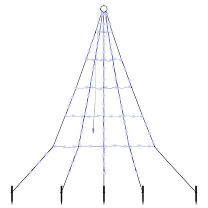 Albero di Natale LED con picchetti per il terreno Blu 182 cm