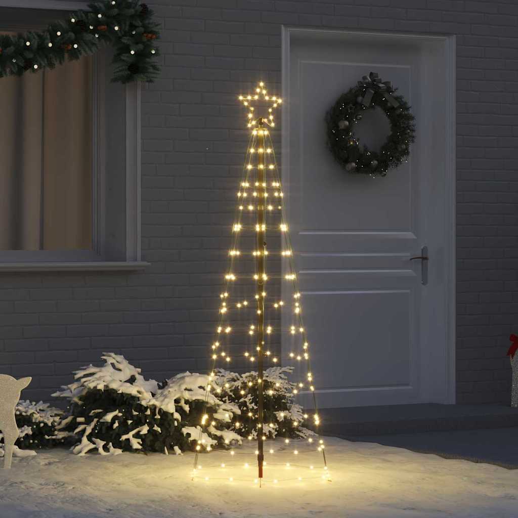 Albero di Natale LED con picchetti per il terreno Bianco caldo