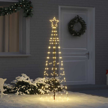 Albero di Natale LED con picchetti per il terreno Bianco caldo