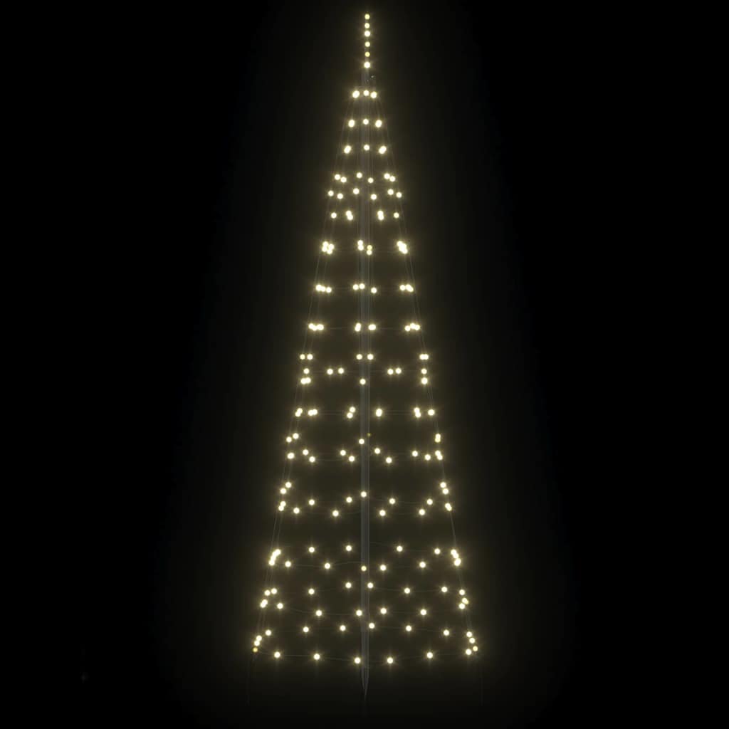 Albero di Natale LED con picchetti per il terreno Bianco caldo