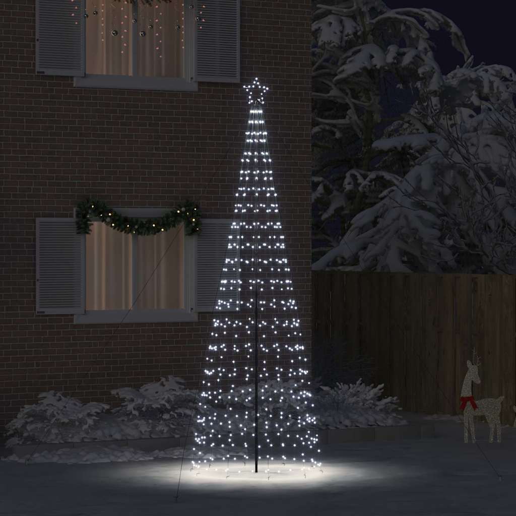 Albero di Natale LED con picchetti per il terreno 400 cm Ferro