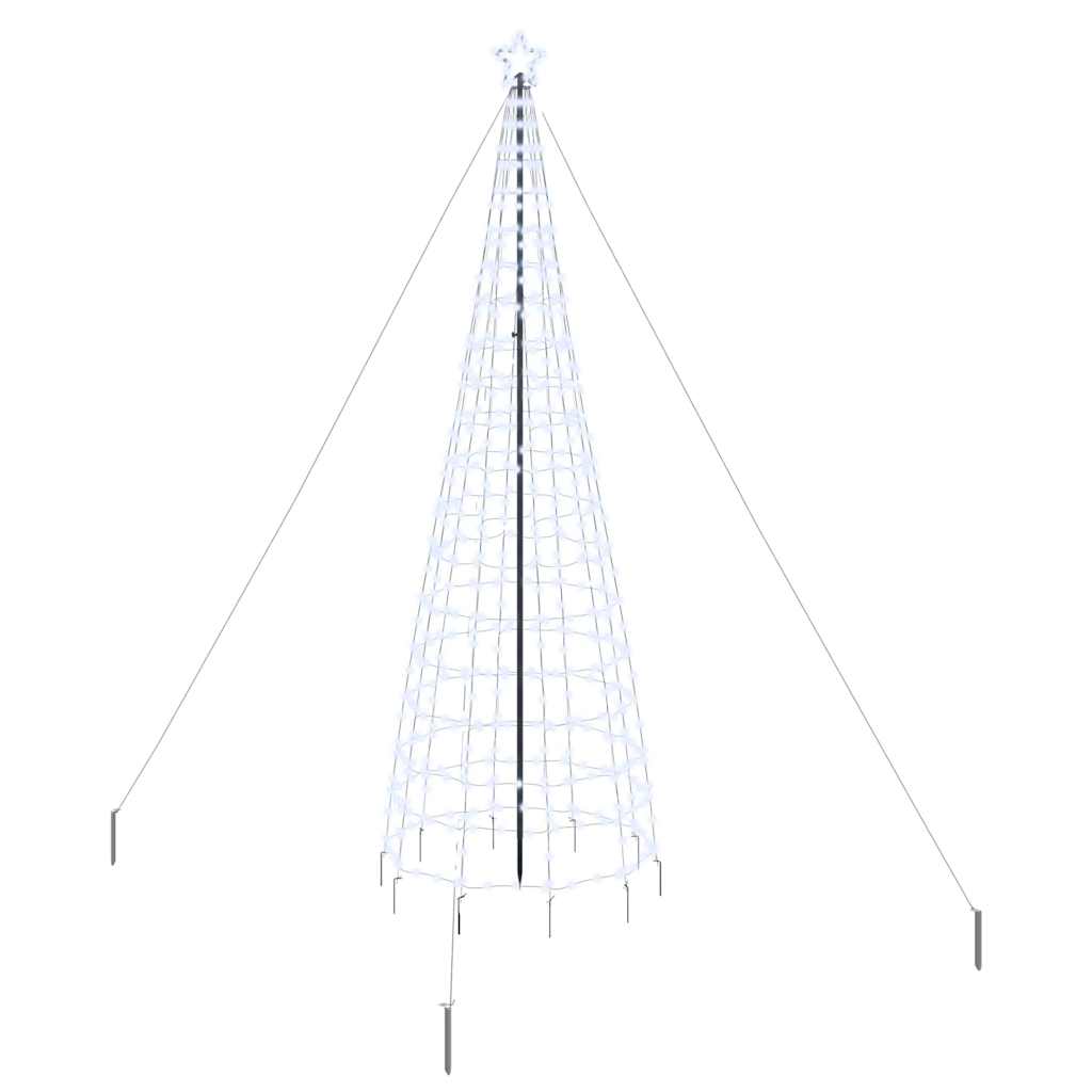 Albero di Natale LED con picchetti per il terreno 400 cm Ferro