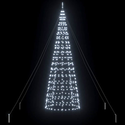 Albero di Natale LED con picchetti per il terreno 400 cm Ferro