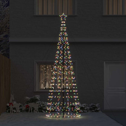 Albero di Natale LED con picchetti per il terreno 400 cm Ferro