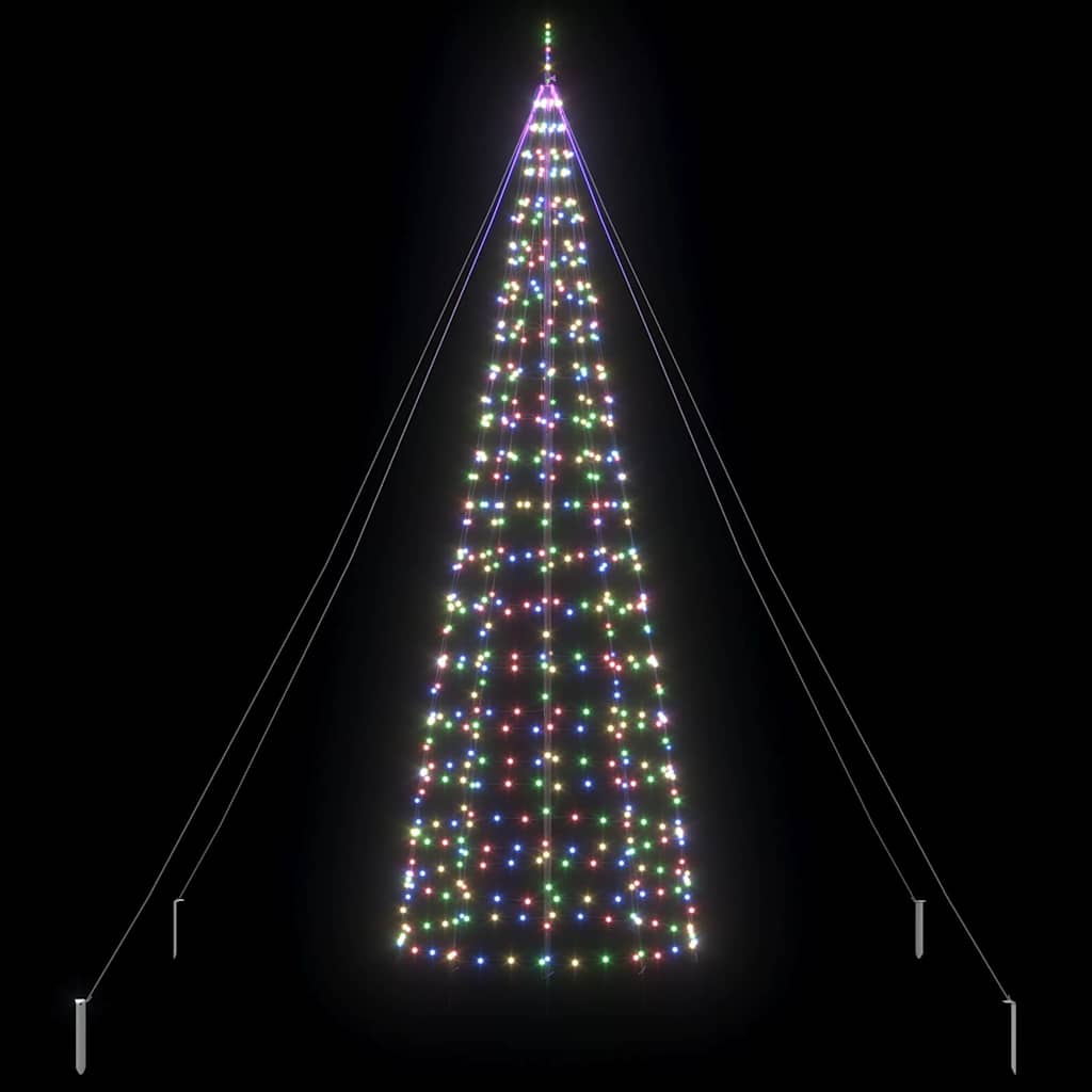 Albero di Natale LED con picchetti per il terreno 400 cm Ferro