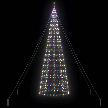 Albero di Natale LED con picchetti per il terreno 400 cm Ferro