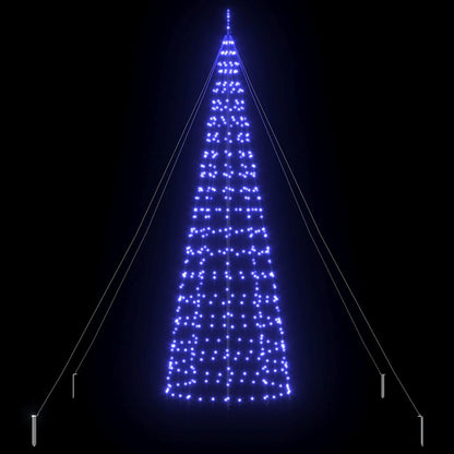Albero di Natale LED con picchetti per il terreno Blu 400 cm
