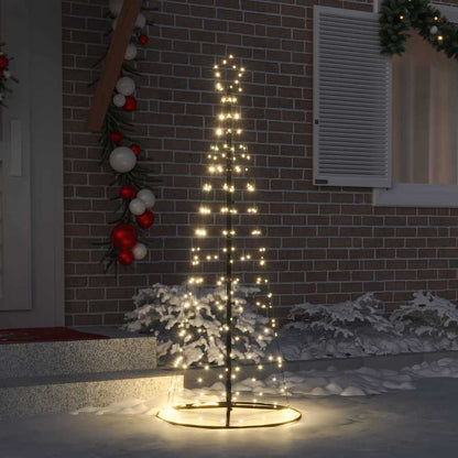 Albero di Natale LED con 390 LED Bianco caldo 250 cm Ferro