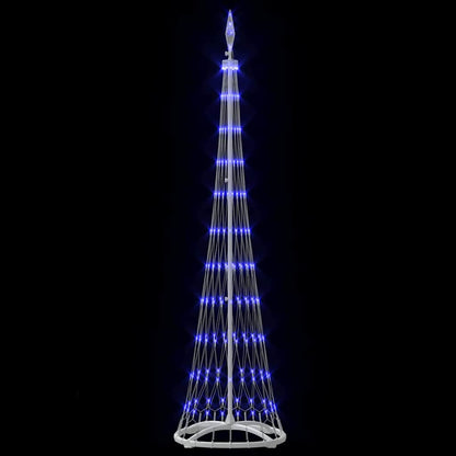 Albero di Natale LED con 230 LED Blu 51 x 51 x 190 cm Metallo